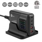 200W GaN PD Charger with Charging Display - 3C2A - Maximum 200W output totally - USB-C1/C2/C3 up to 100W - USB-A1/A2 up to 22.5W - USB-C Power Adapter - Portable USB Type-C Charger
