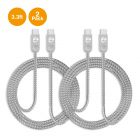 Zinc Alloy USB-C to USB-C Charging & Sync Braided Cable - 3.3ft