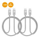 Zinc Alloy USB-C to USB-C Charging & Sync Braided Cable - 1.65ft