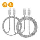 Zinc Alloy USB-C to USB-C Charging & Sync Braided Cable Bundle - 1.65ft & 3.3ft