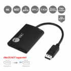 4K 1x2 DisplayPort 1.2 to DisplayPort MST Splitter