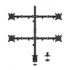 Articulating Quad Monitor Desk Mount - 13" to 27" C-Clamp