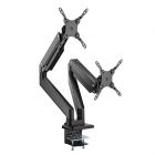 Dual Monitor Heavy-Duty Premium Aluminum Gas Spring Desk Mount - up to 43", VESA 75x75, 100x100, 200x200mm