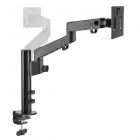 Single Arm Pole Multi-Angle Replaceable Articulating Monitor Desk Mount - 14~30"- 17.6lbs each- Detachable VESA plate