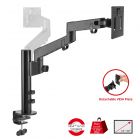 Single Arm Pole Multi-Angle Replaceable Articulating Monitor Desk Mount