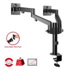 Dual Arm Pole Multi-Angle Replaceable Articulating Monitor Desk Mount