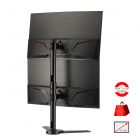 Freestanding Adjusting Vertical Dual Monitor Steel Stand- 17" to 32"- Max Load 19.8 lbs Each