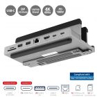 SIIG USB-C Laptop Stand with 4K Multitask Docking Station, HDMI display 4K@60Hz, 2xUSB-A 5Gbps, GbE, SD/Micro SD, PD 100W 