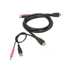 USB HDMI KVM Cable with Audio & Mic