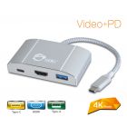 USB 3.1 Type-C Hub with HDMI & PD Charging Adapter - 4K Ready