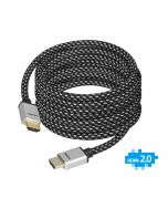 Woven Braided High Speed HDMI Cable 5m - UHD 4Kx2K