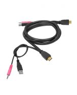 USB HDMI KVM Cable with Audio & Mic