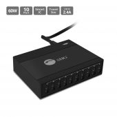 60W 10-Port USB Charger