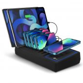10-port USB-A/C & Wireless Charging Station with Ambient Light Deck - 150W - 6A4C 
