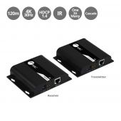 HDMI 4K30Hz HDbitT over IP Extender - 120m - Encode and Decode for One to One / One to Many / Many to Many - IR Control - Reset key