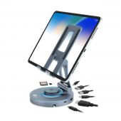 USB-C Multitask Hub Stand Holder fits under 13” Tablets/Phones, HDMI 4K@60Hz, 2xUSB-A & USB-C 5Gbps ports, 3.5mm headset jack, SD/Micro SD, PD 100W