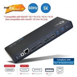 USB-C 4K Dual Video Docking Station - Dual 4K@60Hz, Single