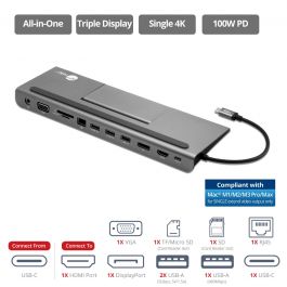 マルチドッキングステーション MST PD DOCK STUSBC61-MSJ Aluminum USB-C MST Video Docking Station with Power Delivery