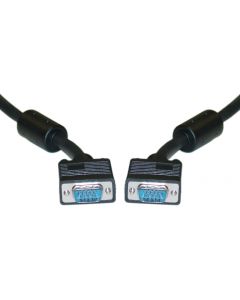 SVGA HD15 M/M Shielded Video Cable with Ferrite - 50ft