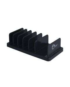 Multi-Slot Desktop Smartphone & Tablet Organizer - Black