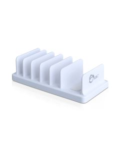 Multi-Slot Desktop Smartphone & Tablet Organizer - White