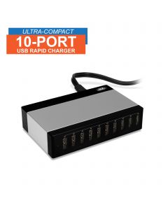 Ultra-Compact 10-Port USB Rapid Charger - 60W