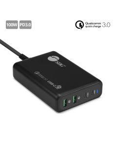 100W Dual USB-C PD 3.0 PPS & QC 3.0 Combo Power Charger