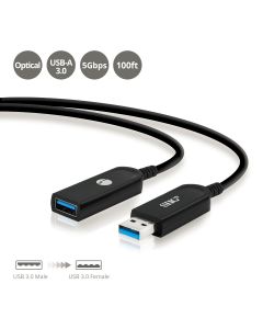 USB 3.0 AOC Male to Female Active Cable - 30M