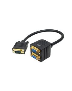 1 ft VGA to 2x VGA Splitter Cable - M/F