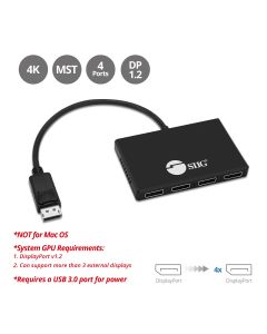 4 DisplayPort outputs