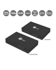 Full HD HDMI Over IP Extender Kit, Many to Many, RS-232 Serial and IR Control, 1080p 60Hz, 120m