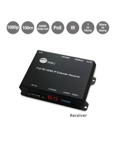Full HD HDMI over IP Extender, Many to Many, PoE, Serial and IR Control, 100m - Receiver for CE-H26411-S1, TAA Compliant