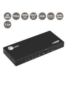 4 Port HDMI HDR Splitter with EDID and Downscaling - 4K@60Hz HDR Auto Video Scaling