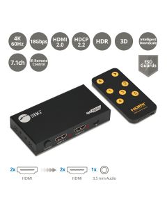 2-Port HDMI 4K60Hz HDR Splitter / Switcher