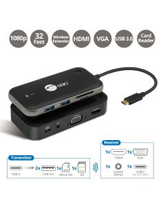 Wireless USB-C Video Hub Extender 1080p