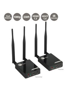 Dual Antenna Wireless HDMI Extender with IR-100M