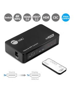 3x1 HDMI Switch with IR & Voice APP Control