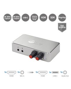 4K HDMI Video Capture Box with Volume Control & Loopout