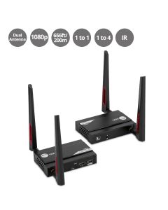 1 to 4 Full HD Wireless HDMI Extender with Loopout & IR Kit