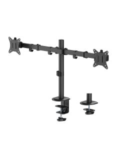 Dual Monitor Articulating Desk Mount with grommet mount