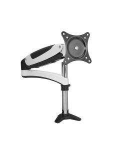 Full-Motion Easy Access Single Monitor Desk Mount - White