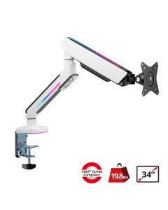 Premium Single-Monitor Arm Desk Mount with Gaming RGB Lighting