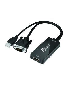 Portable VGA & USB Audio to HDMI Converter 