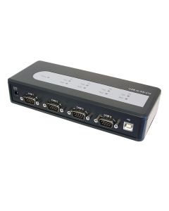4-Port Industrial USB to RS-232 Serial Adapter Hub