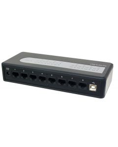 8-Port Industrial USB to RS-232 Serial Adapter Hub 