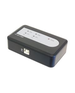 2-Port Industrial USB to RS-232 Serial Adapter Hub Type B USB