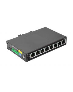 CyberX Industrial 8-Port PoE+ Gigabit Ethernet Switch with 8x High-Power PSE Ports - Wide Temperature