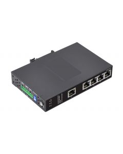 CyberX Industrial 5-Port PoE+ Gigabit Ethernet Switch with 4x High-Power PSE Ports - Wide Temperature