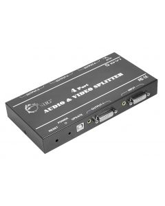 4-Port Audio & Video Splitter front