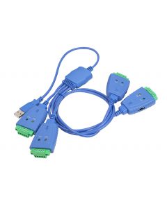 4-Port Industrial USB to RS-422/485 Serial Adapter Cable with 3KV Isolation Protection